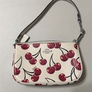 Coach Cherry Pattern Cream Shoulder Bag